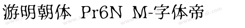 游明朝体 Pr6N M字体转换